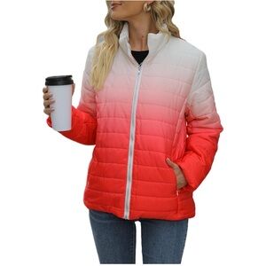Women’s pink ombré zip up jacket